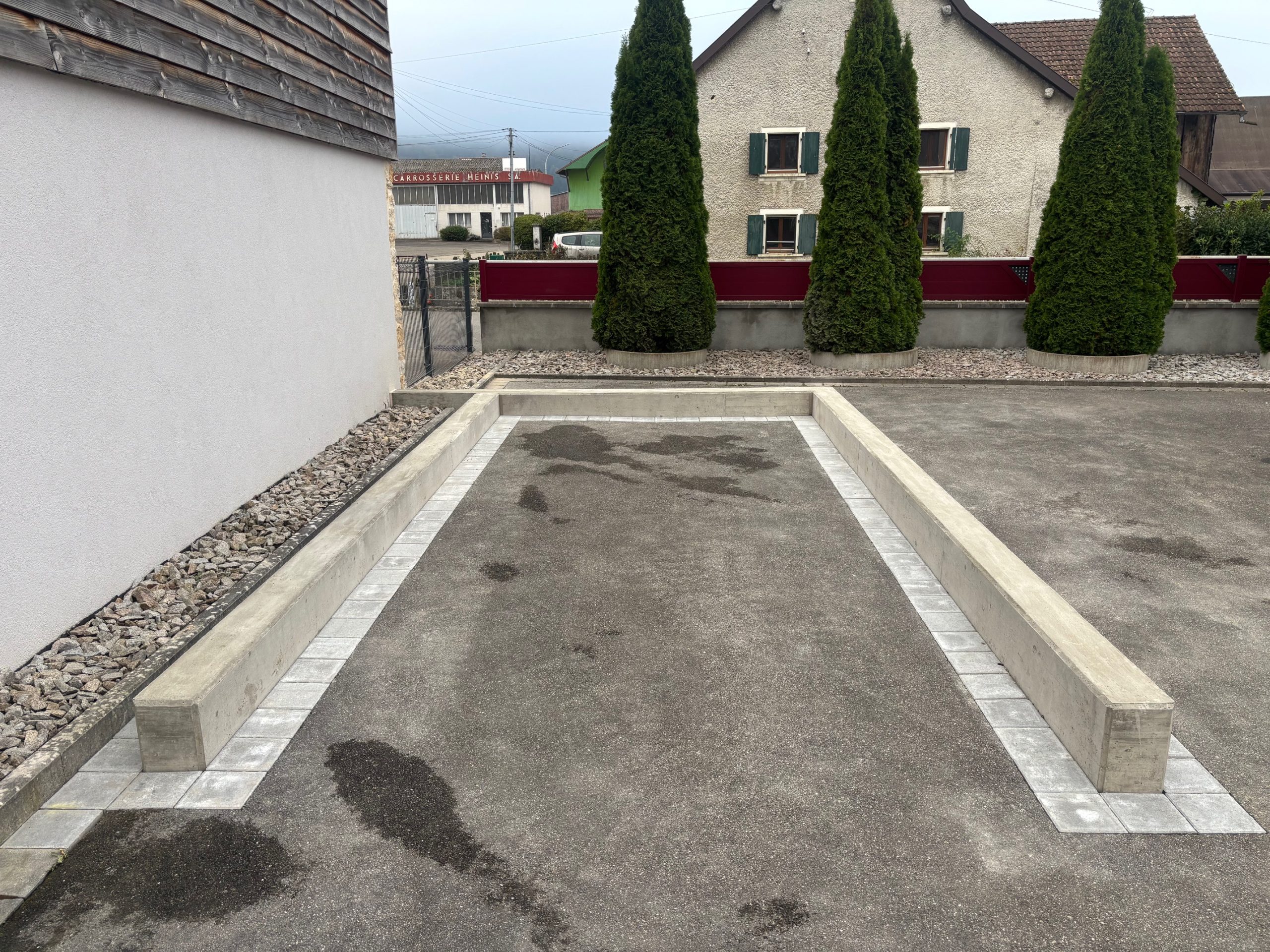 Réalisation d’un soubassement béton pour carport en bois à Fislis proche de Ferrette