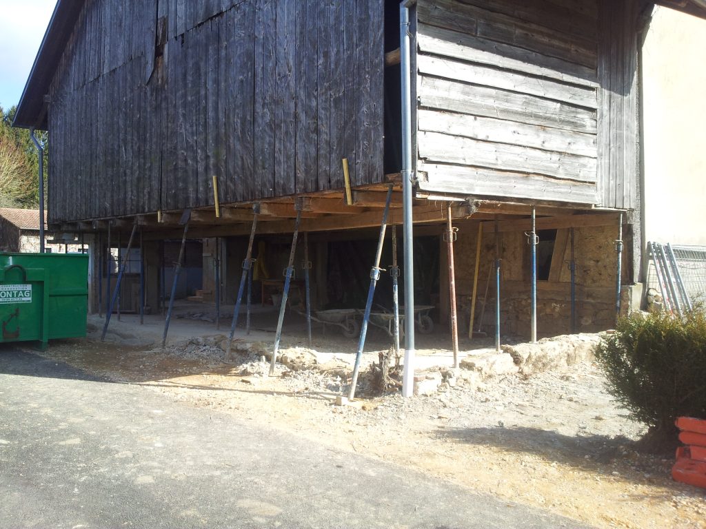 Rénovation d&rsquo;un soubassement de grange à Bettlach proche de Folgensbourg