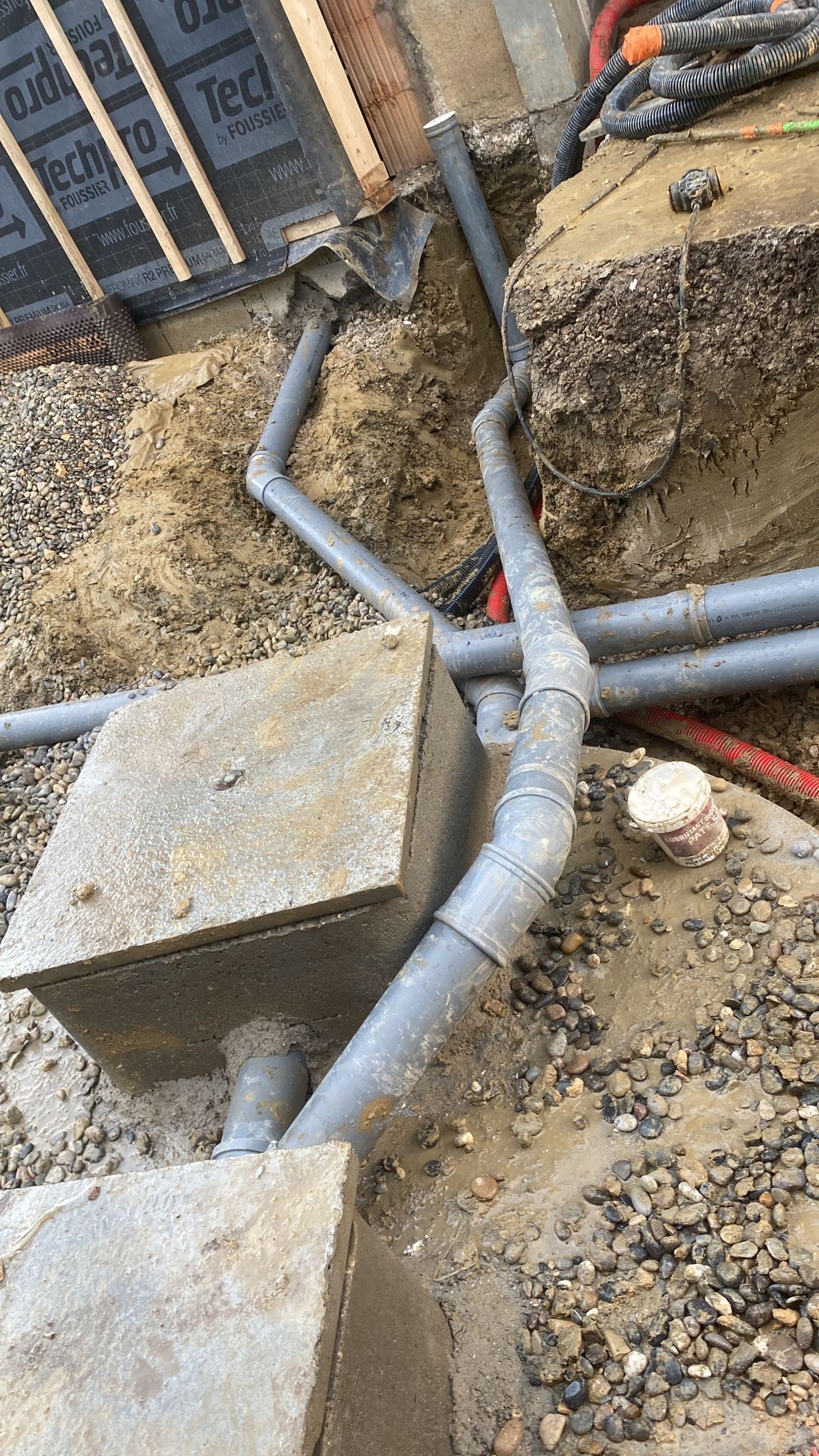 Microstation d&rsquo;épuration et réseaux de canalisations eaux pluviales et eaux usées à Wolschwiller proche de Oltingue