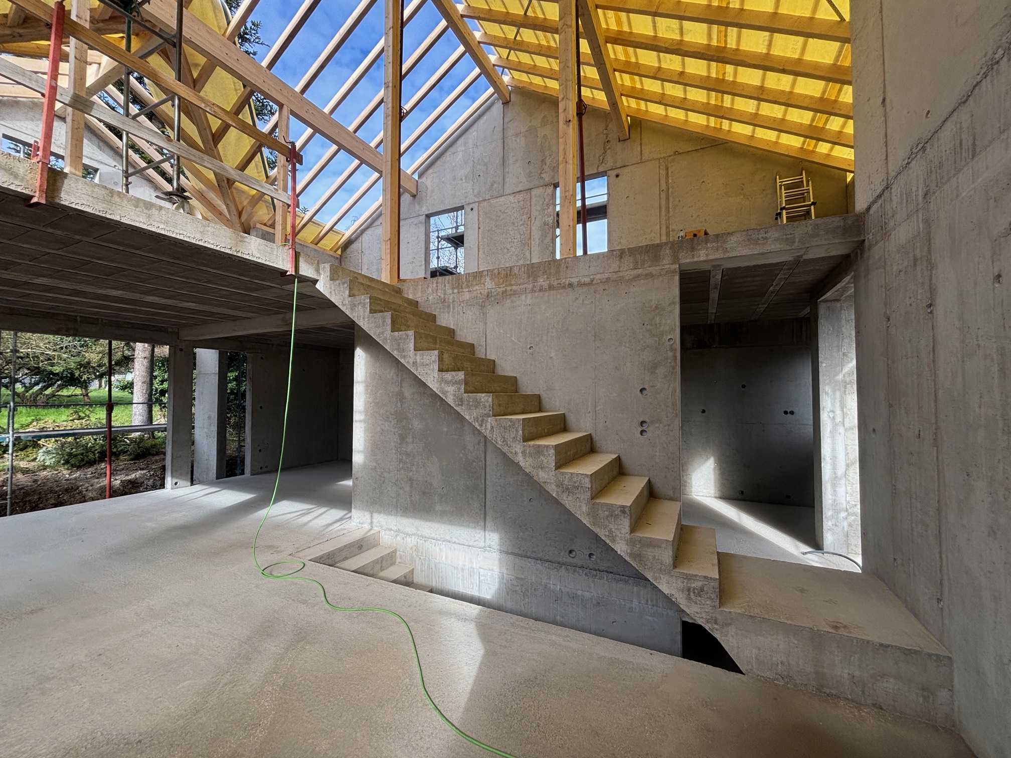 Gros œuvre d&rsquo;une maison en béton armé à Hégenheim proche de Saint-Louis