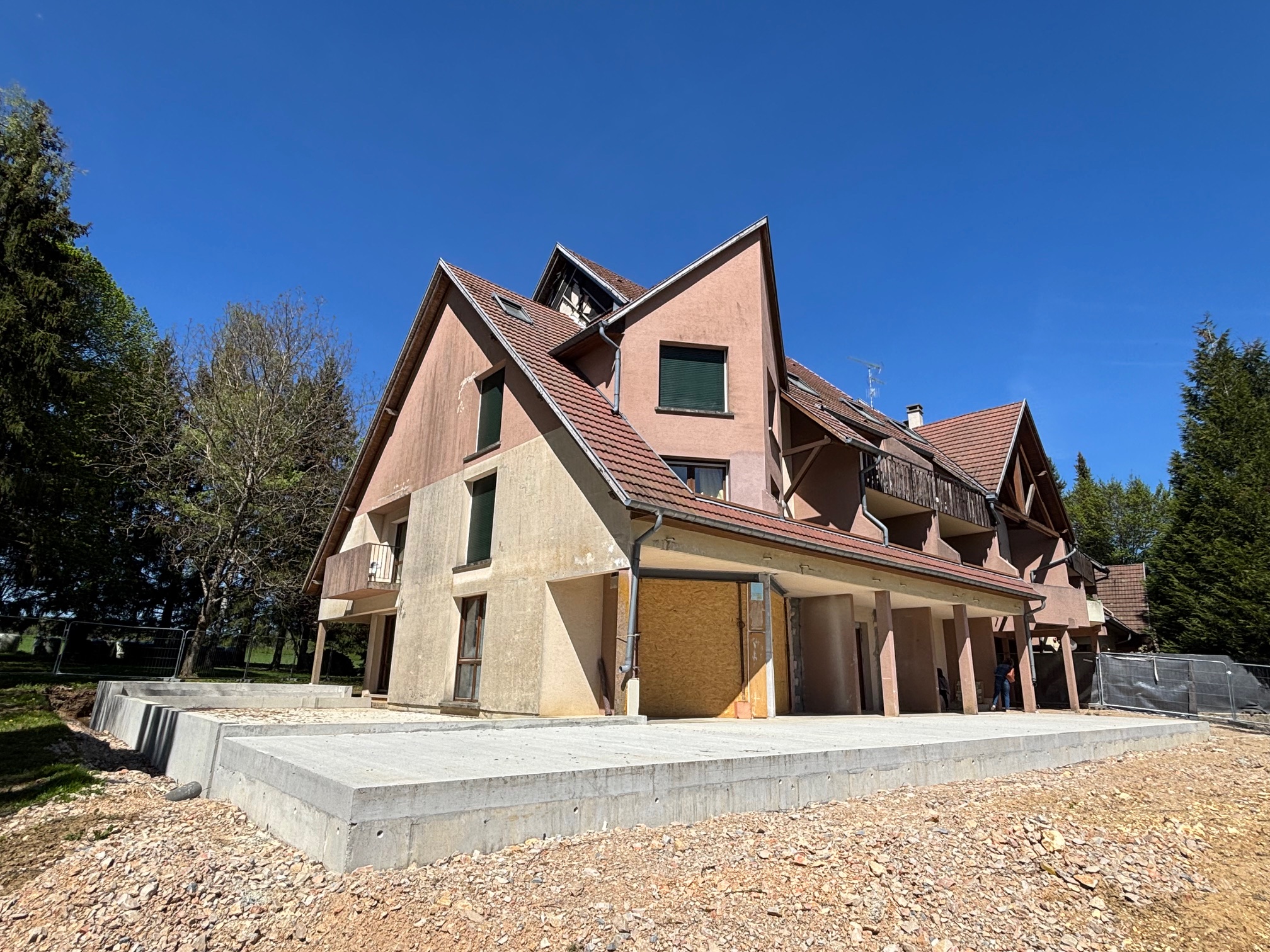 Création d&rsquo;une dalle béton pour extension d&rsquo;un bâtiment à Lucelle proche de Ferrette